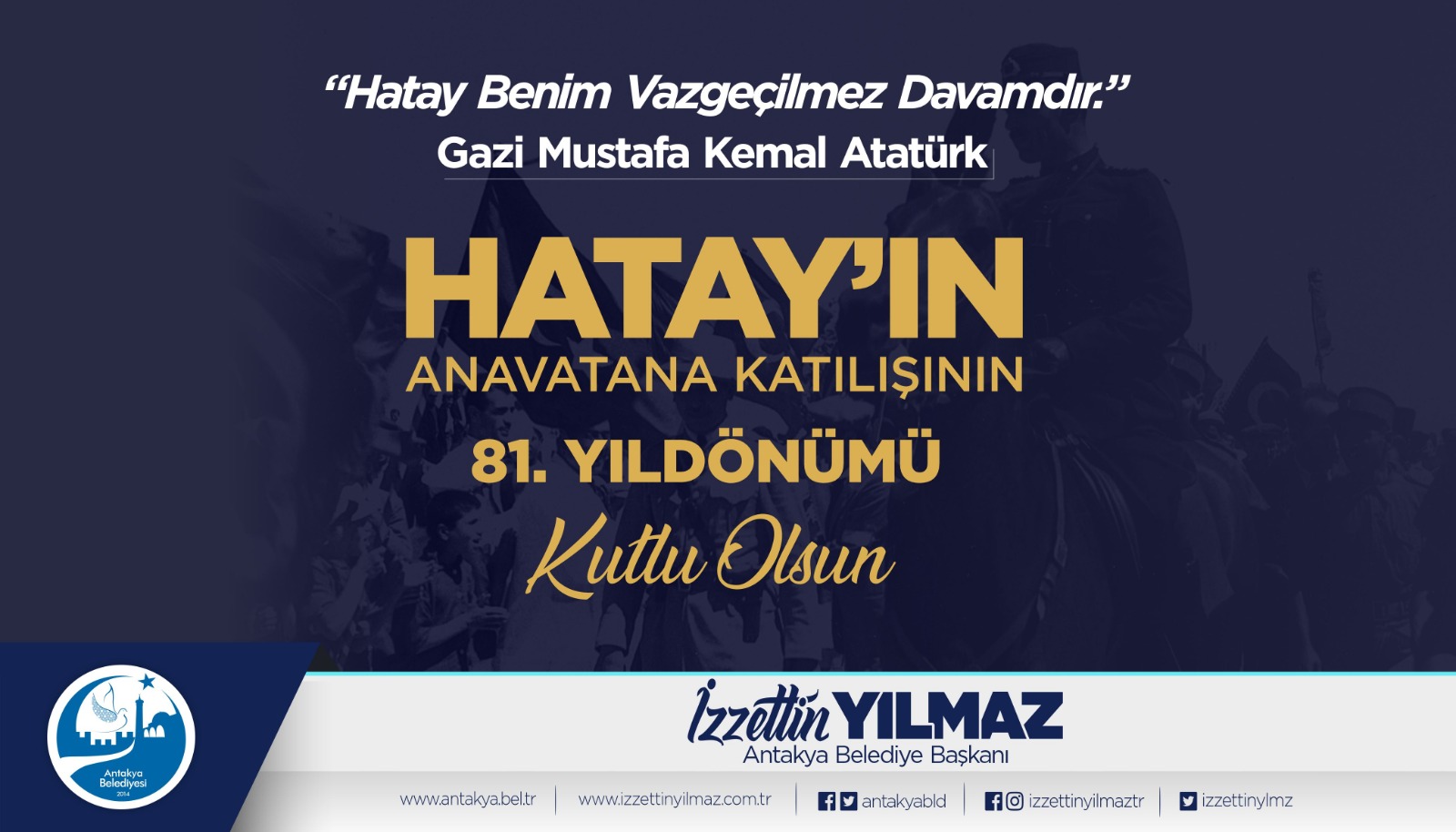Hatayın Anavatana Katılışı Mesajı