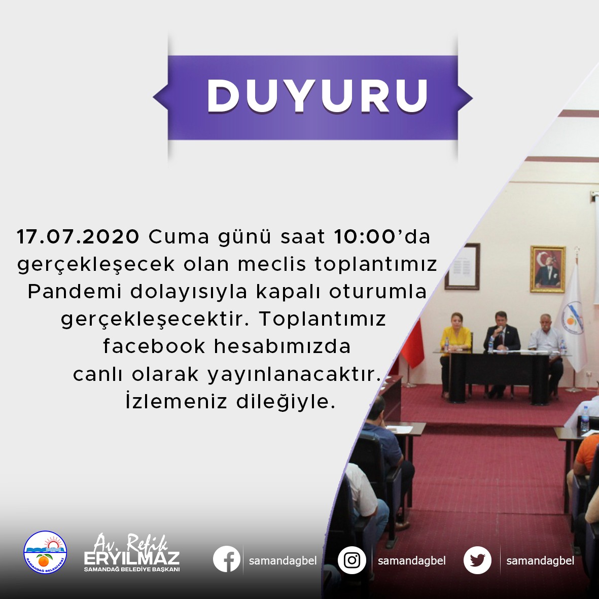 temmuz ayı meclis toplantısı