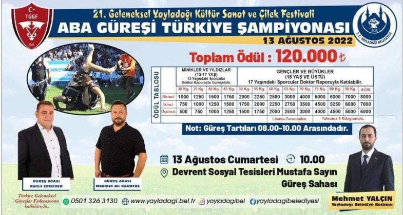 YAYLADAĞI BELEDİYESİ 21. GELENEKSEL ABA GÜREŞİNE HAZIRLANIYOR (2)