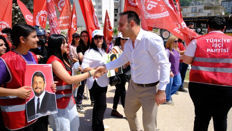 Başkan Halil İbrahim Özgün 1 Mayıs’ta Alanlardaydı