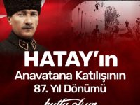 Başkan Yapar’dan Hatay’ın Anavatana Katılışının 87. Yıldönümü Mesajı