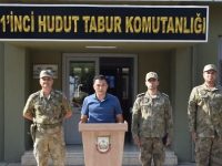 Kaymakam Cankatar’dan Tabur Komutanı Çetin’e Ziyaret