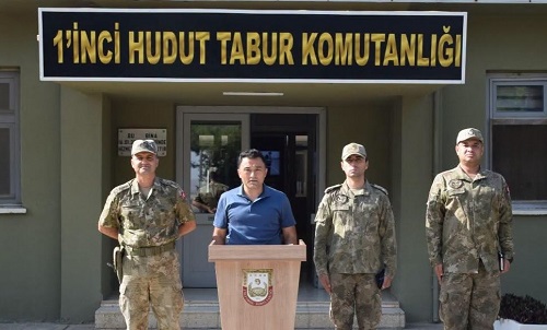 Kaymakam Cankatar’dan Tabur Komutanı Çetin’e Ziyaret