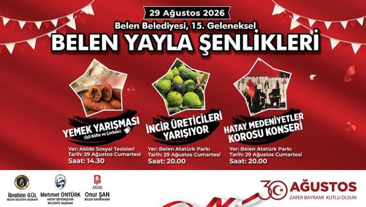Belen Yayla Şenliklerini Kaçırmayın!