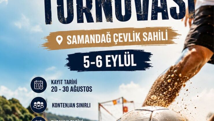 Çevlik Sahilinde Plaj Futbol Turnuvası