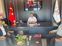 Adem Türk, İlçe Milli Eğitim Müdürü Mehmet Güner’i Ziyaret Etti