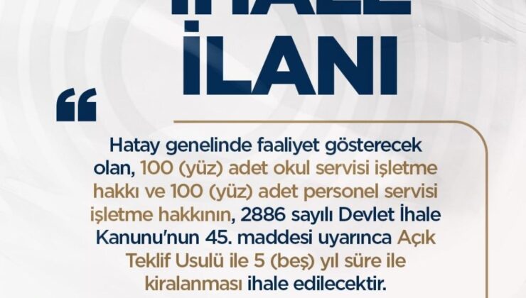 HBB’den 100 Adet Personel Servis Aracı, 100 Adet Okul Servis Aracı İhalesi