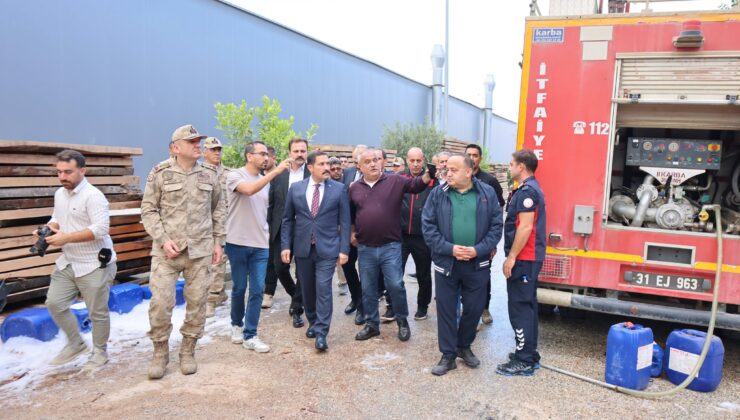 Vali Masatlı, MOBSAN’da Yangın Çıkan İşyerinde İncelemede Bulundu